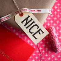 Nice Christmas Letterpress Gift Tags - Pack of 5