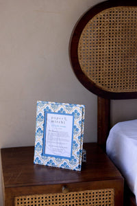 Block Printed Picture Frame (5X7) - Trellis Indigo