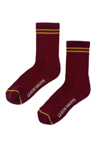 Boyfriend Socks - Cardinal