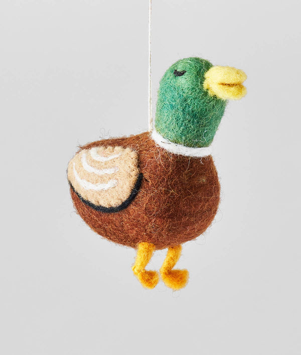 Duck Hanging Felt Holiday Ornament