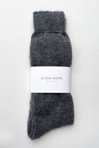 Mohair Veil Socks - Mocha