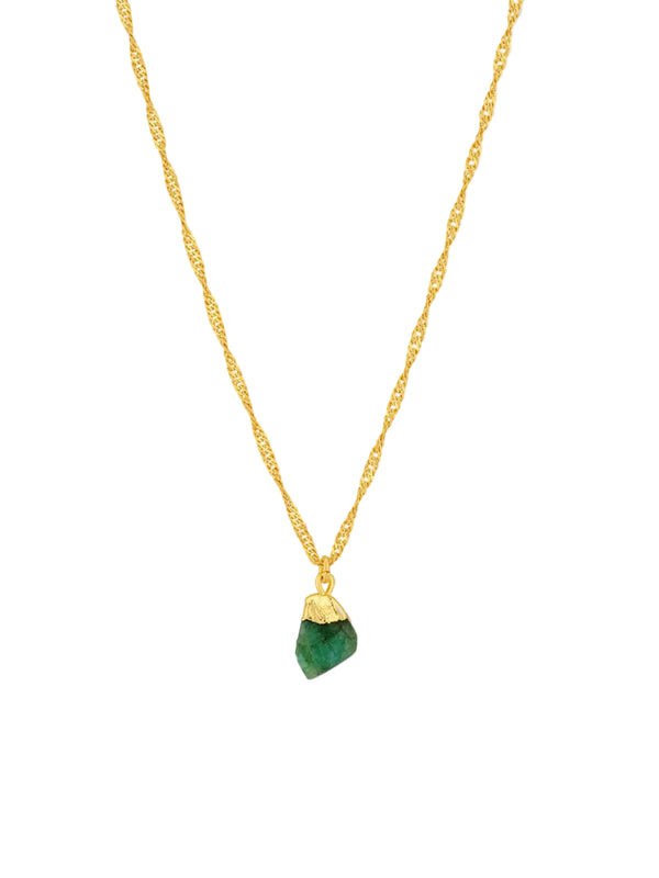 Mohica Raw Emerald Necklace