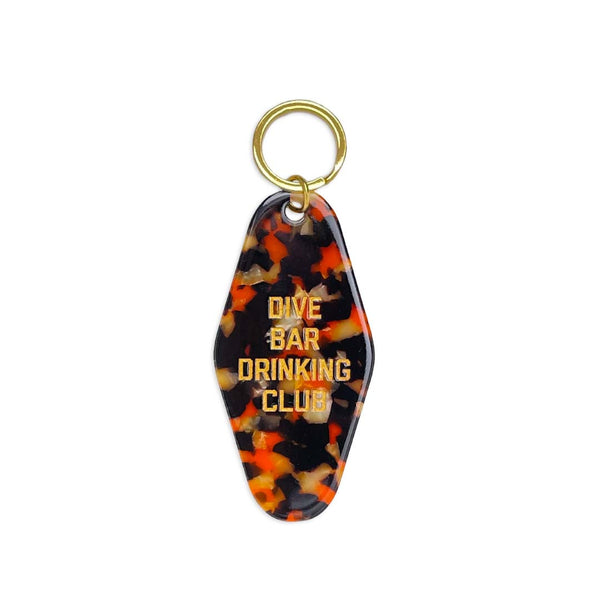 Dive Bar Drinking Club Motel Keychain