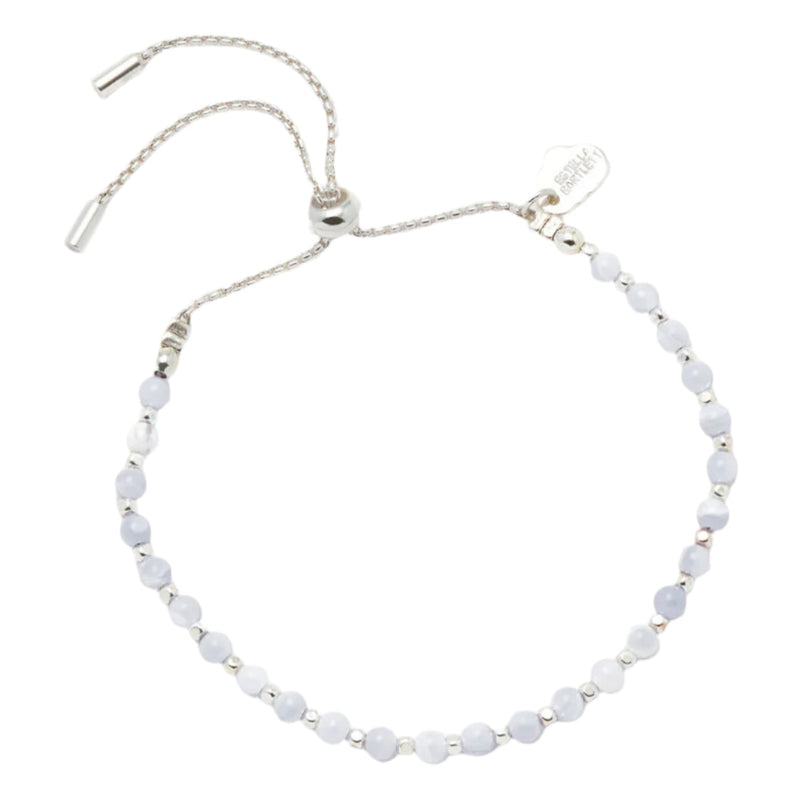 Amelia Bracelet - Blue Lace Agate - Silver Plated