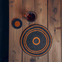 Seagrass Coaster - Midnight Blue / Rust