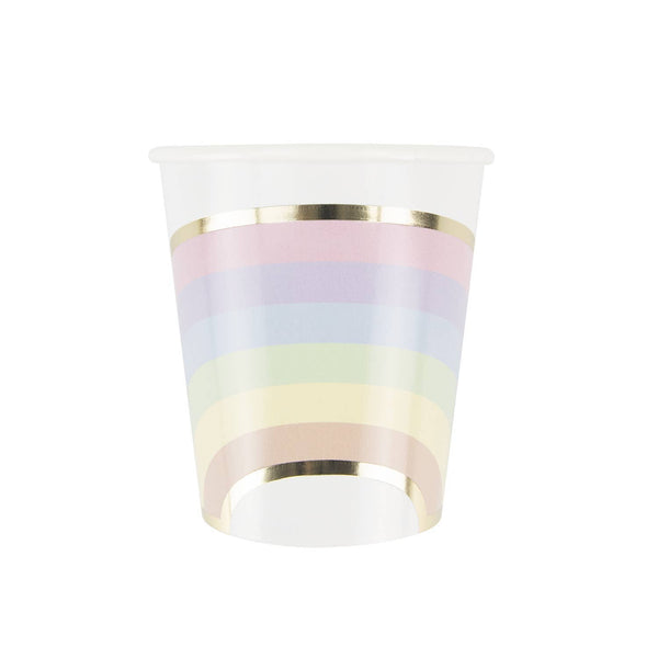 Rainbow Pastel Cups - Set Of 8