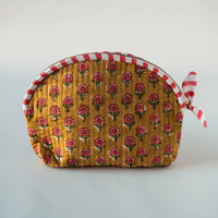 Luma Curved Cosmetic Bag - Saffron