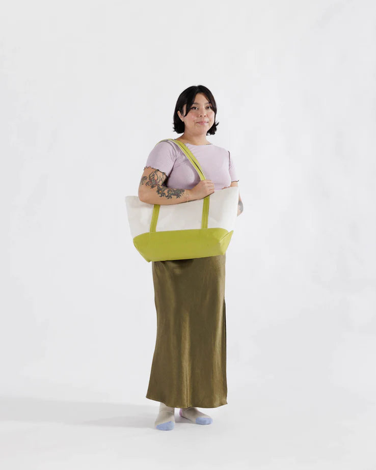 Medium Heavyweight Canvas Tote Lemongrass Gently Elephant