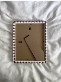 Burgundy & Blush Harlequin Frame: 8x6in (6x4in)