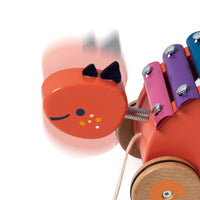 Classic World Wooden Dinosaur Xylophone and Pull Along
