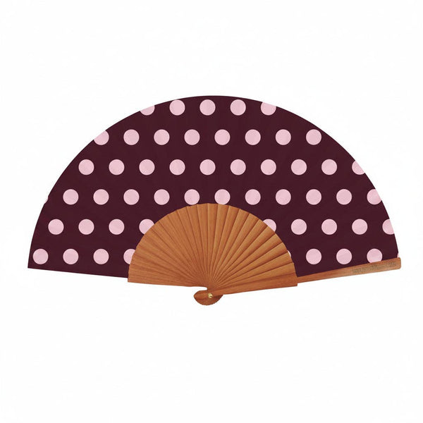 Dotty Pink 23cm fan