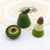 Silicone Matryoshka Avocado Stacking Toy