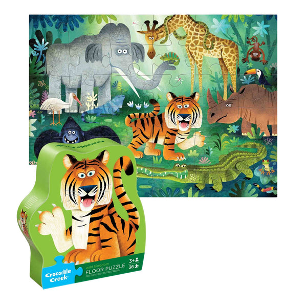 Crocodile Creek Wild Kingdom 36 Piece Jigsaw Floor Puzzle