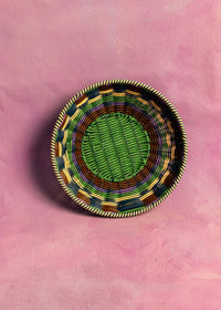 Woven Bowl - Brown/Green