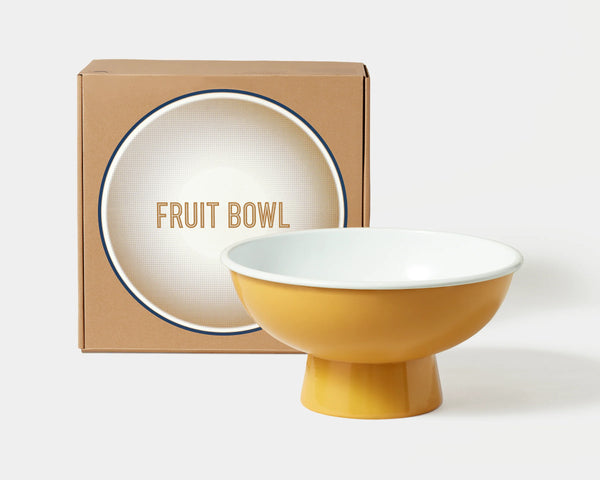 FALCON ENAMELWARE - Mustard Fruit Bowl