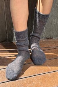 Mohair Veil Socks - Mocha