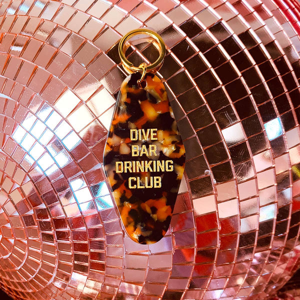 Dive Bar Drinking Club Motel Keychain