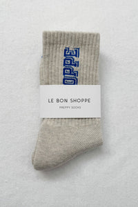 Preppy Socks - Ice/Blue