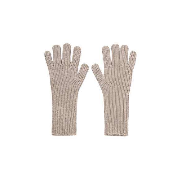 Woona Short Gloves - Dark Beige Melange