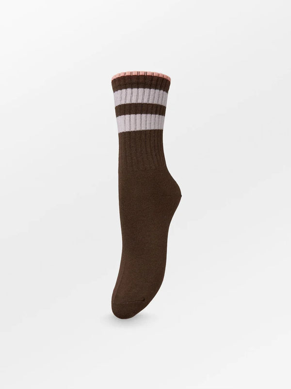 Tenna Thick Sock - Brown/Rose/Orange
