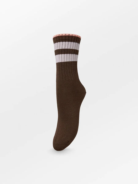 Tenna Thick Sock - Brown/Rose/Orange