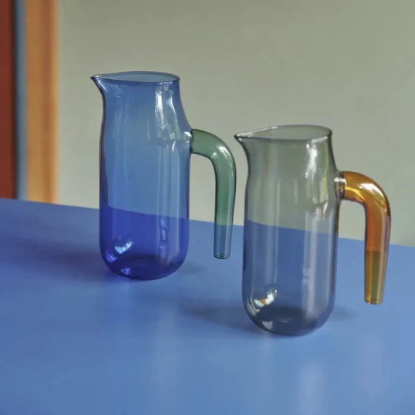 Jochen Holz Glass Jug - Charcoal - Gently Elephant
