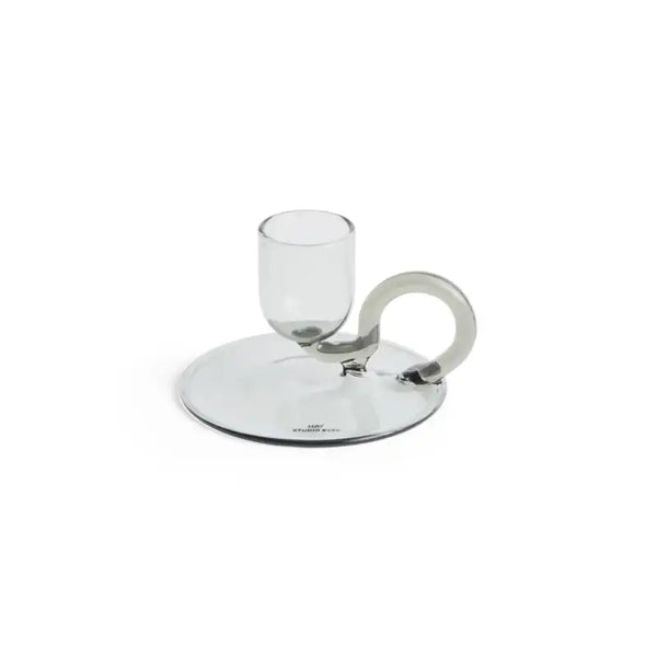 Tiny Curved Candleholder - Grey