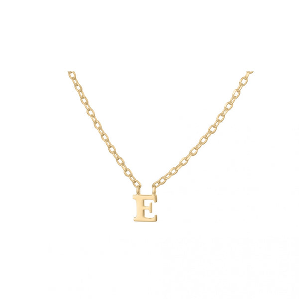 Note Necklace - Letter E - Gold Plated