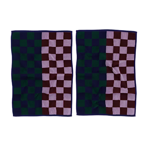 Hand Towel (Set of 2) - Jewel Checks