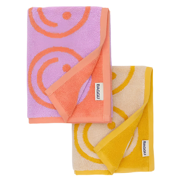 Hand Towel (Set of 2) - Happy Lilac Marigold