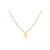 Note Necklace - Letter S - Gold