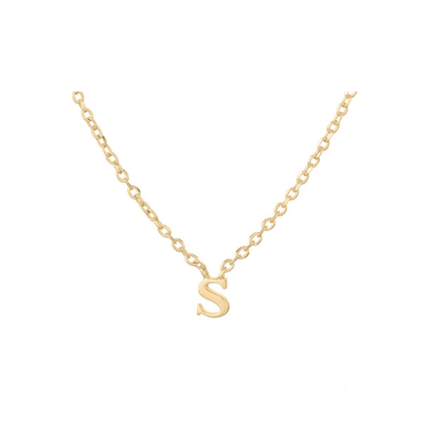 Pernille Corydon - Note Necklace - Letter S - Gold Plated
