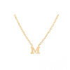 Note Necklace - Letter M - Gold