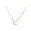 Note Necklace - Letter H - Gold