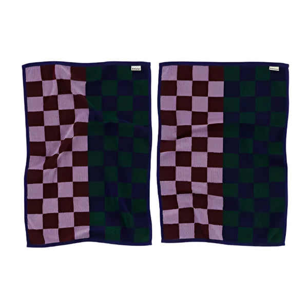 Hand Towel (Set of 2) - Jewel Checks