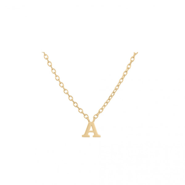 Note Necklace - Letter A - Gold Plated