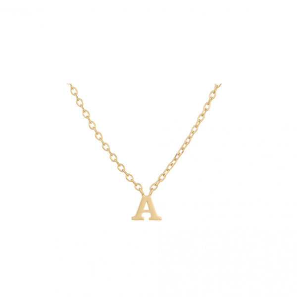 Note Necklace - Letter A - Gold