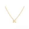 Note Necklace - Letter K - Gold