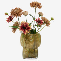 Madam Stoltz - Squared Glass Vase (Amber Multi)