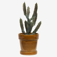 Madam Stoltz - Flowerpot with Saucer 13 x 13 cm (Mustard)