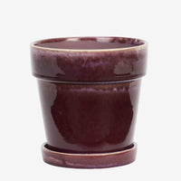 Madam Stoltz - Flowerpot with Saucer 18 x 17 cm (Purple)