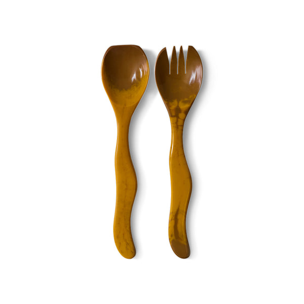 Salad Cutlery Set of 2 - Ochre