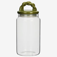 Madam Stoltz - Glass Jar with Ceramic Lid 2600 ml (Green)