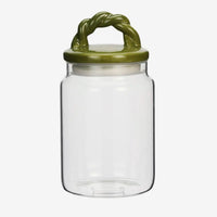 Madam Stoltz - Glass Jar with Ceramic Lid 2000 ml (Green)