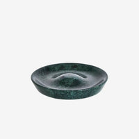 Madam Stoltz - Round Marble Incense Holder (Dark Green)
