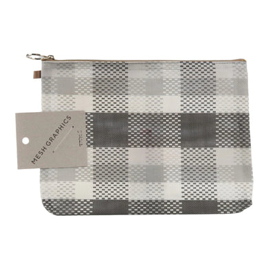 Mesh Graphics Pouch - A5 - Check Black