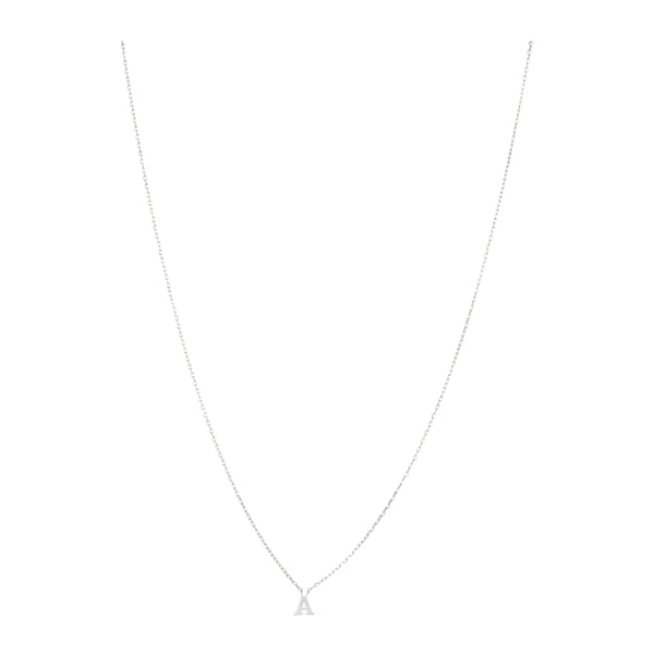 Note Necklace - Letter A - Silver