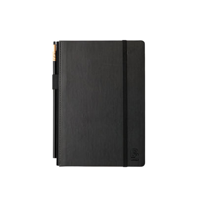 Slate A5 Notebook and Pencil - Black -  Plain