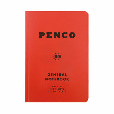 Soft PP Notebook - B6 - Grid - Red