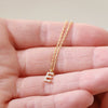 Tiny Pearl Initial Necklace - Gold - E